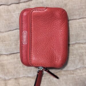Small red coach wallet